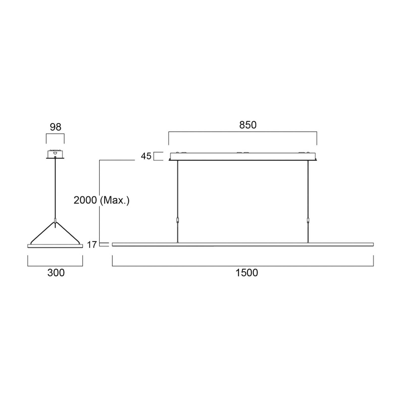 Sylvania LED-Pendelleuchte Areum, 150 x 30 cm, 840, DALI Sylvania LED-Pendelleuchte Areum, 150 x 30 cm, 840, DALI von Sylvania