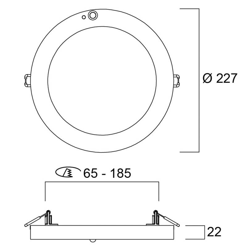 Sylvania Start 5in1 LED-Downlight Ein-/Aufbau PIR von Sylvania