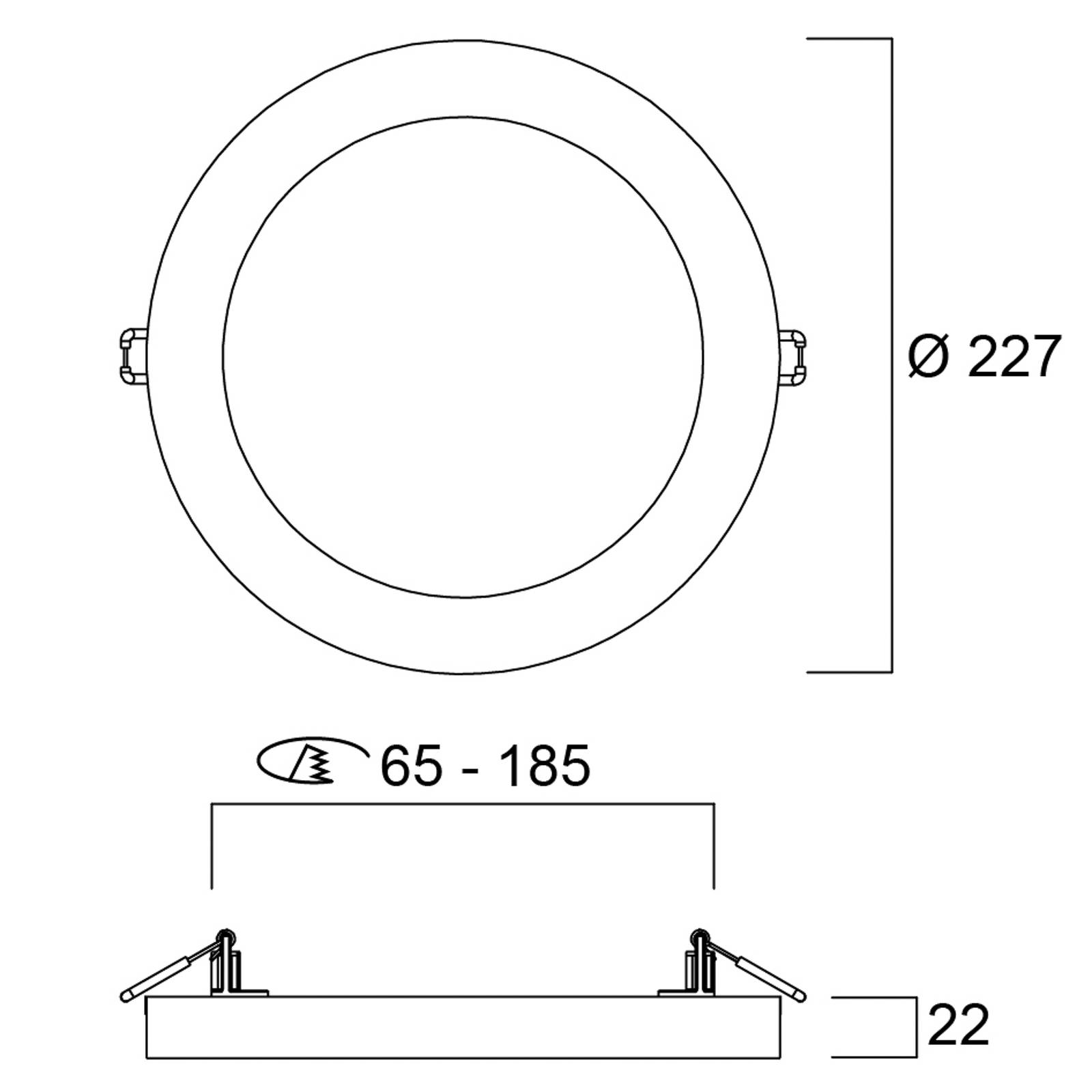 Sylvania Start LED-Downlight 5in1 Ø 21,7 cm 18W von Sylvania