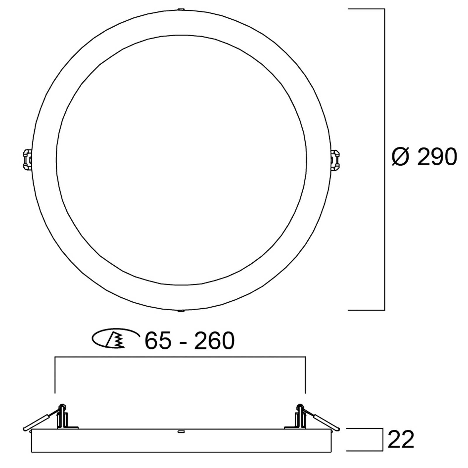 Sylvania Start LED-Downlight 5in1 Ø 29cm 18W von Sylvania