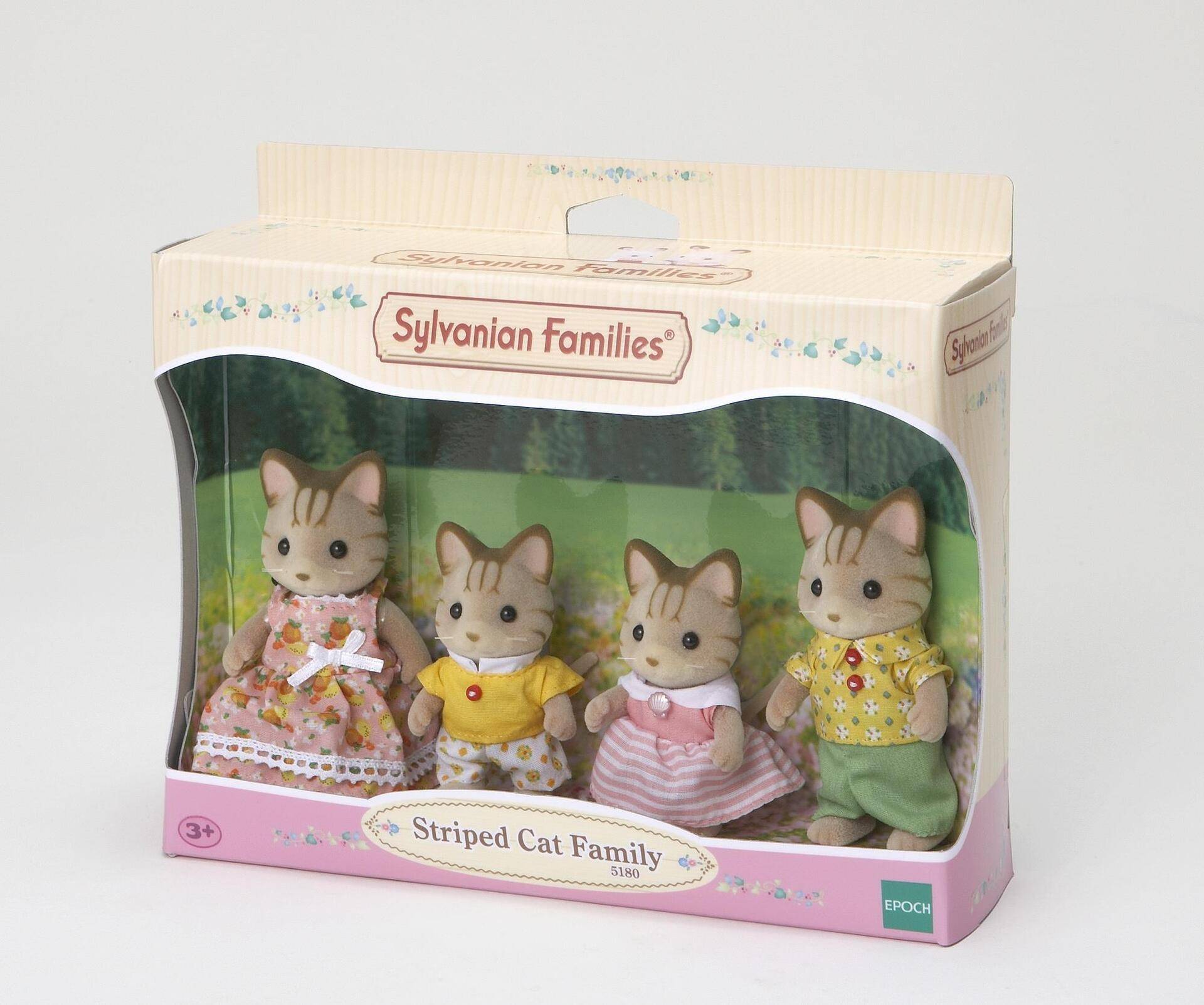 Sylvanian Families - Striped Cat Family (5180) von Sylvanian Families