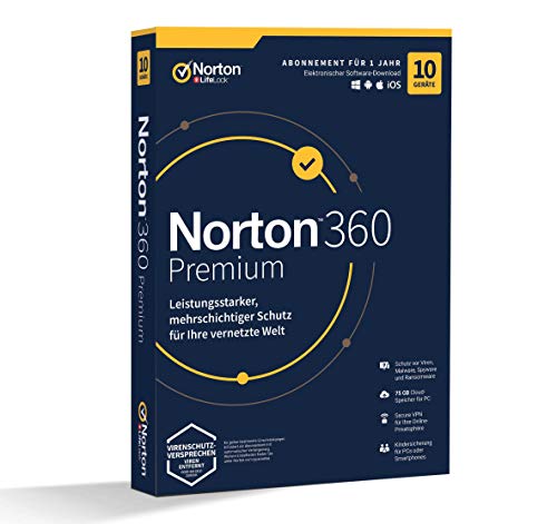 Norton 360 Premium 75GB 1User 10Device 12MO GENERIC|Premium|10 Geräte|1 Jahr|PC|Download|Download Norton 360 Premium 75GB 1User 10Device 12MO GENERIC|Premium|10 Geräte|1 Jahr|PC|Download|Download von Symantec
