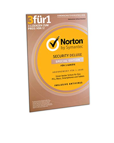 Norton Security Deluxe 2019 | 3 Geräte | 1 Jahr | PC/MAC/Android| Download, Aktivierungscode in Frustfreier Verpackung von Symantec