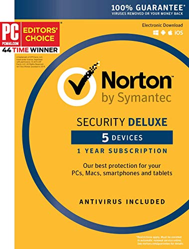 Norton Security Deluxe - 5 Devices - 1 Year Subscription - Product Key Card - 2019 Ready Norton Security Deluxe - 5 Devices - 1 Year Subscription - Product Key Card - 2019 Ready von Symantec