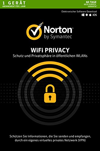 Norton Wi-Fi Privacy | 1 Gerät | PC/Mac/Android | Aktivierungscode in Standardverpackung von Symantec