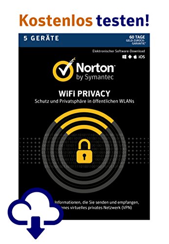 Norton Wi-Fi Privacy | 5 Geräte | PC/Mac/Android | Monatliches Abonnement von Symantec