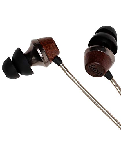 Symphonized ALN 2.0 In-Ear-Kopfhörer aus echtem Holz, geräuschisolierend, Ohrhörer, Kopfhörer mit innovativem Shield-Technologie-Kabel und Mikrofon (Gunmetal) von Symphonized