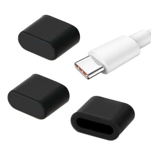 20 Stück USB-C-Staubkappen, schwarz, Silikon, USB-C-Anti-Staubkappen, USB-C-Abdeckung für jeden Typ-C-Ladeanschluss 20 Stück USB-C-Staubkappen, schwarz, Silikon, USB-C-Anti-Staubkappen, USB-C-Abdeckung für jeden Typ-C-Ladeanschluss von SynHHergyx