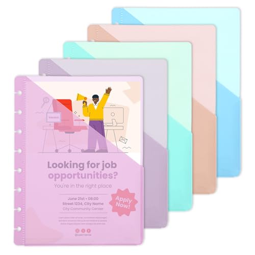 5 Stück Discbound Pocket Dividers Junior Size Binder Dividers with Pockets 8-Hole Notebook Dividers Discbound Junior Pocket Folder Plastic Index Dividers Notebook Planner for Binder Folder Office 5 Stück Discbound Pocket Dividers Junior Size Binder Dividers with Pockets 8-Hole Notebook Dividers Discbound Junior Pocket Folder Plastic Index Dividers Notebook Planner for Binder Folder Office von SynHHergyx