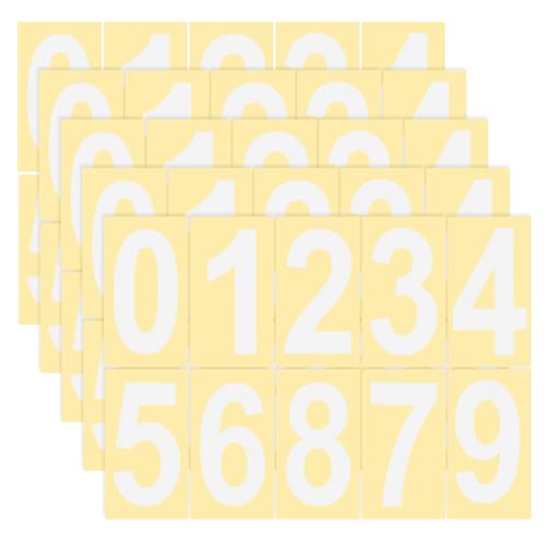 50 Stück Klebezahlen Wetterfest, 3 Zoll Reflektierende Aufkleber Zahlen, Silber Briefkasten Zahlen Groß Zahlen Sticker, Selbstklebende Türnummer Mailbox Numbers Vinyl Wasserdichte 0-9 für Adressnummer von SynHHergyx