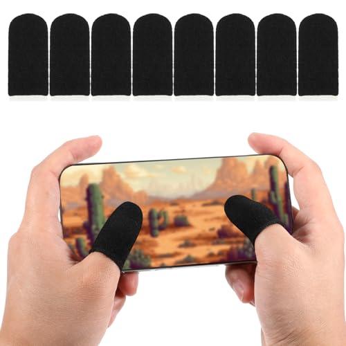 SynHHergyx Gaming Finger Sleeve, 8 Stück Fingers Sleeve Gaming Anti-Sweat Fingersleeves Atmungsaktiv Finger Handschuhe Daumenhülsen Fingerabdeckung Für Touchscreen Spiel Mobile SynHHergyx Gaming Finger Sleeve, 8 Stück Fingers Sleeve Gaming Anti-Sweat Fingersleeves Atmungsaktiv Finger Handschuhe Daumenhülsen Fingerabdeckung Für Touchscreen Spiel Mobile von SynHHergyx