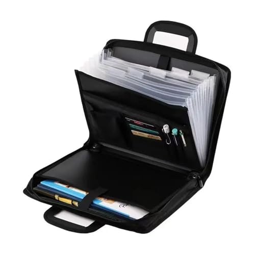 Erweitern Dateiordner Mehrzweck-Aktentasche, tragbar, aus Segeltuch, Dokumententasche, wasserdicht, mehrschichtig, for Aktenmaterial, Organizer, Zubehör, Zubehör Dokumentenmappe von SynapSYA
