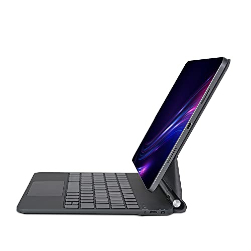 Magische Tastatur für iPad Pro 12,9 Zoll (3., 4., 5. und 6. Generation) und iPad Air 13 (M2 2024 / M3 2025), Easy-Set, magnetisch, iPad Pro 12,9/Air 13 m2 m3, Hülle mit Tastatur, integriertes von Synchro Bands