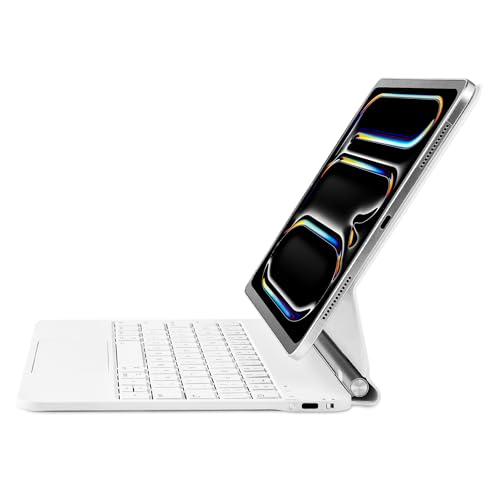 Synchro Bands Magic Keyboard für iPad Pro 12,9-Zoll (3., 4., 5. und 6. Generation),Tastatur für Air 13'' (M2 2024/M3 2025) (Baumwolle, iPad Pro 13 inch (M4) 2024) von Synchro Bands