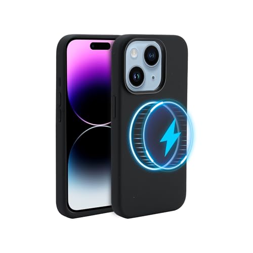 Synchro Silikonhülle für iPhone 15 mit starken Kompatibel mit MagSafe-Magnetische, Premium Silikon Handyhülle für iPhone 15-6,1 Zoll von Synchro Bands