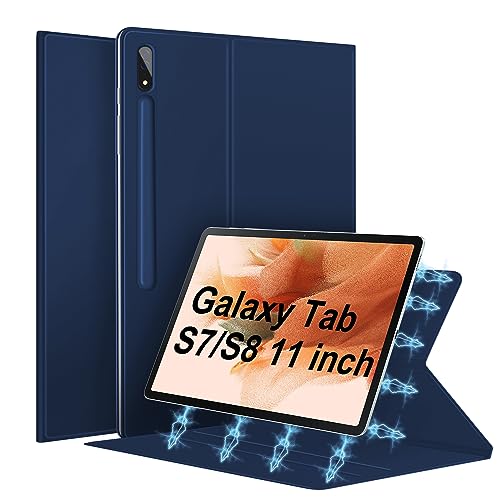 Syndrruce Magnetische Schutzhülle für 2022 Samsung Galaxy Tab S8 11 Zoll (SM-X700/X706), Schutzhülle für 2020 Samsung Tablet S7 11 Zoll (SM-T870/T875/T878) mit S-Stifthalter, schlank, leicht von Syndrruce