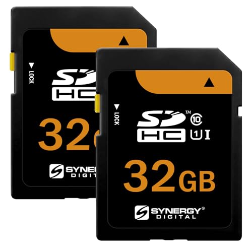 Synergy Digital 32 GB SDHC UHS-I Kamera Speicherkarten kompatibel mit Kodak Pixpro FZ45 Digitalkamera - Klasse 10, U1, 100 MB/s, 300 Serie - 2 Stück von Synergy Digital