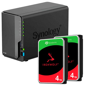 AKTION: Synology DiskStation DS224+ inklusive 2x 4TB TB Seagate Ironwolf 3.5" HDD NAS-Gehäuse-Set von Synology
