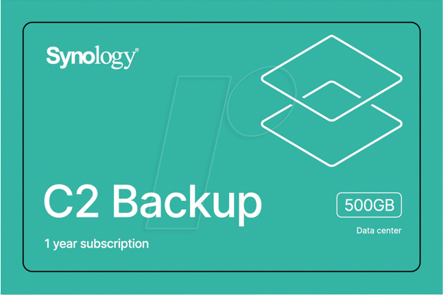 SYNOLOGY C2-500G - C2 Backup, Lizenz für 1 Jahr, 500 GB von Synology