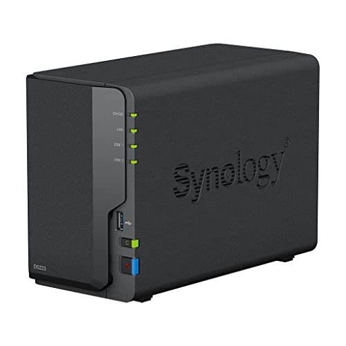 SYNOLOGY DS223 NAS 12TB (2X 6TB) IronWolf, montiert und getestet mit SE DSM installiert von Synology