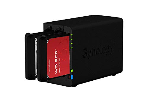 SYNOLOGY DS224+ 2GB NAS 16TB (2X 8TB) WD Red+, montiert und getestet mit DSM SE installiert von Synology