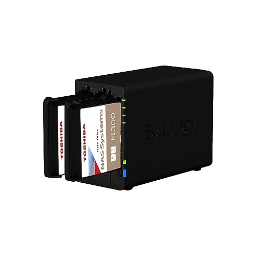 SYNOLOGY DS224+ 2GB NAS 20TB (2X 10TB) Toshiba N300, montiert und getestet mit DSM SE installiert von Synology