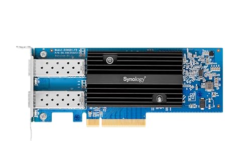 Synology Ethernet-Adapter, 10 GB, 2 SFP+-Ports (E10G21-F2), Schwarz von Synology