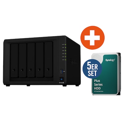 Synology DS1522+ NAS System 5-Bay 20 TB inkl. 5x 4 TB Synology HDD HAT3300-4T von Synology