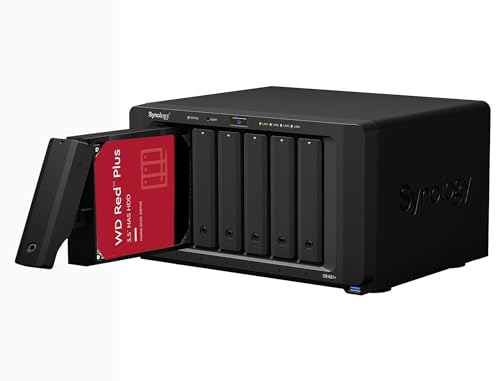 Synology DS1621+ 8 GB NAS 24 TB (6 x 4 TB) WD Red Plus, montiert und getestet mit SE DSM installiert von Synology