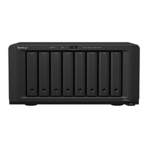 Synology DS1821+ 128 TB 8 Bay Desktop NAS-Lösung, installiert mit 8 x 16 TB Synology HAT5300 Laufwerken von Synology