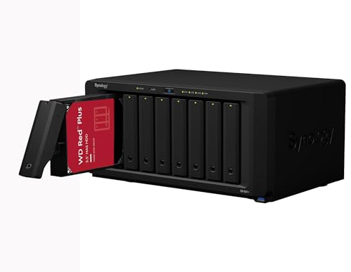 Synology DS1821+ 4 GB NAS 80 TB (8 x 10 TB) WD Red Plus, montiert und getestet mit SE DSM installiert von Synology