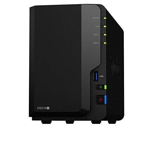 Synology DS218 + 2TB (2 x 1TB WD RED) 2 Bay Desktop-NAS-Einheit von Synology