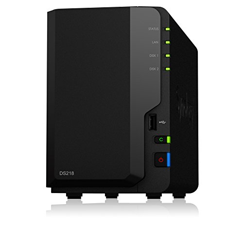 Synology DS218 2TB (2 x 1TB WD ROT) 2 Bay Desktop NAS-Einheit von Synology