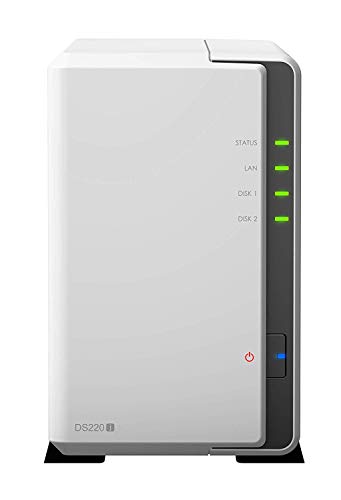 Synology DS220j DiskStation NAS-Server 2-Bay Desktop Server Bundle, Kapazität:8.000GB (8TB), HDD Typ:Seagate Ironwolf von Synology