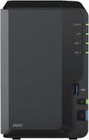 Synology DS223 2-Bay Diskstation NAS (Realtek RTD1619B Quad-Core 2GB Ram 1xRJ-45 1GbE LAN-Port) 24 TB Bundle mit 2X 12 TB Bestpreis Festplatten von Synology