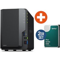 Synology DS223 NAS System 2-Bay 12 TB inkl. 2x 6 TB Synology HDD HAT3300-6T von Synology