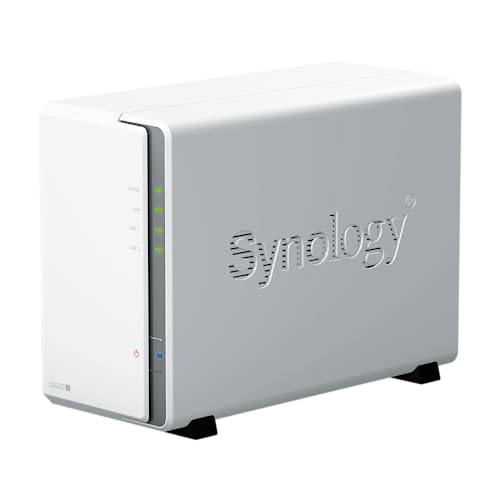 Synology DS223j 2-Bay Diskstation NAS (Realtek RTD1619B 4-Core 1.7 GHz 1GB DDR4 Ram 1xRJ-45 1GbE LAN-Port) 8TB Bundle mit 2X HAT3300-4T von Synology
