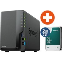Synology DS224+ NAS System 2-Bay 16 TB inkl. 2x 8 TB Synology HDD HAT3310-8T von Synology