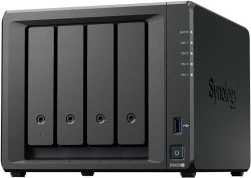 Synology DS423+ 4-Bay Diskstation NAS (Intel Celeron J4125 4-Core 2GB Ram 2xRJ-45 1GbE LAN-Port) 16 TB Bundle mit 4 x 4 TB Synology Plus-Serie HDDs (HAT3300-4T) von Synology