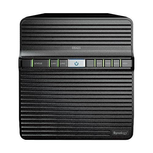 Synology DS423 4-Bay Diskstation NAS (Realtek RTD1619B 4-Core 1.7 GHz 2GB DDR4 Ram 2xRJ-45 1GbE LAN-Port) 32TB Bundle mit 4 x 8 TB Seagate IronWolf NAS HDDs (ST8000VN004) von Synology