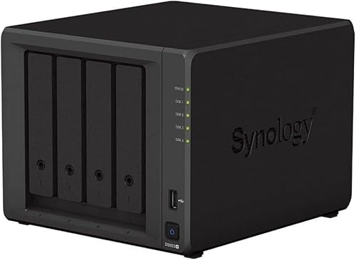 Synology DS923+ 4-Bay Diskstation NAS (AMD Ryzen™ 4 Threads R1600 Dual-Core 4GB Ram 2xRJ-45 1GbE LAN-Port) 16TB Bundle mit 4X 4TB Synology Plus-Serie HDDs (HAT3300-4T) von Synology