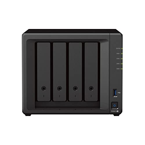 Synology DS923+ 4-Bay Diskstation NAS (AMD Ryzen™ 4 Threads R1600 Dual-Core 4GB Ram 2xRJ-45 1GbE LAN-Port) Bundle mit 4 x 18TB Synology Enterprise HDDs (HAT5310-18T) von Synology