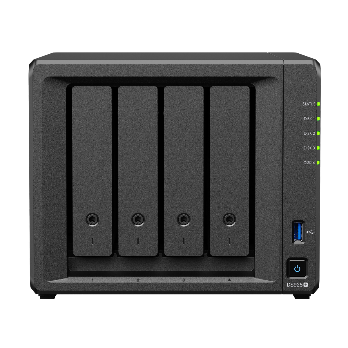 Synology DS925+ NAS 4-Bay AMD Ryzen™ V1500B, 4GB DDR4 RAM, 0/4 HDD/SSD von Synology