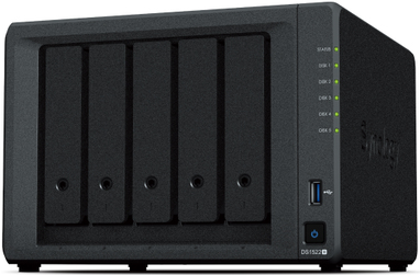 Synology Disk Station DS1522+ - NAS-Server - 5 Schächte - SATA 6Gb/s - RAID 0, 1, 5, 6, 10, JBOD - RAM 8GB - Gigabit Ethernet - iSCSI Support (DS1522+) von Synology