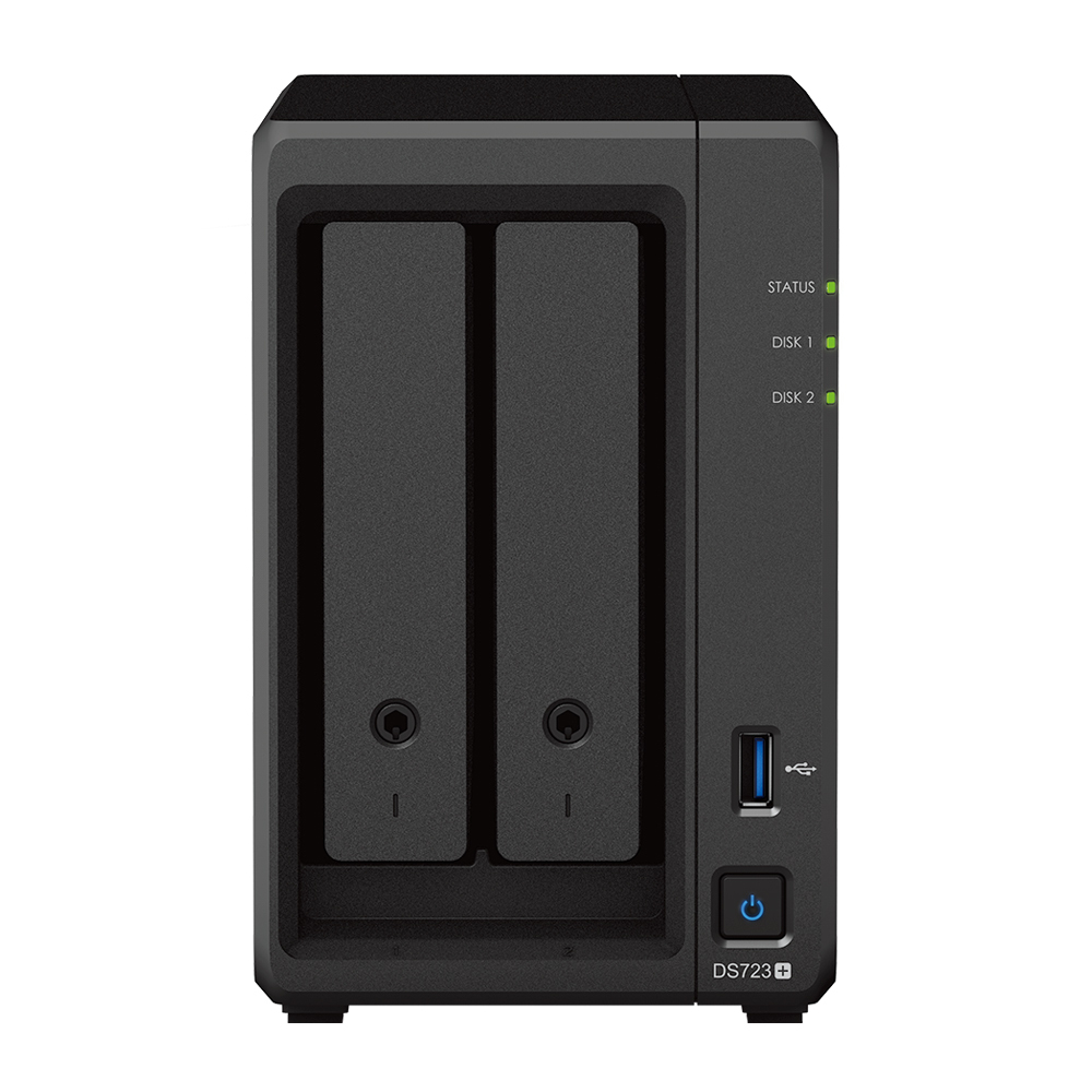 Synology DiskStation DS723+ NAS 2-Bay 2,5"/3,5" SATA HDD/SSD, 2x Gigabit LAN, 1x USB 3.0, 2GB RAM von Synology