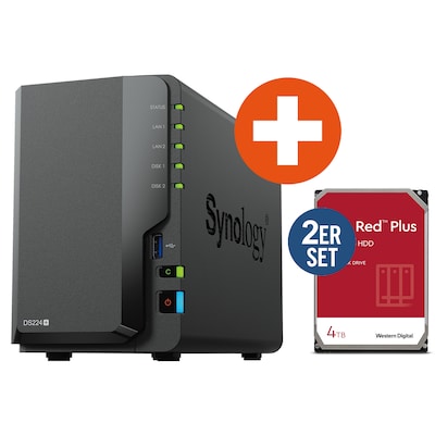 Synology Diskstation DS224+ NAS System 2-Bay inkl. 2x 4 TB WD Red Plus WD40EFPX Synology Diskstation DS224+ NAS System 2-Bay inkl. 2x 4 TB WD Red Plus WD40EFPX von Synology