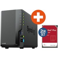 Synology Diskstation DS224+ NAS System 2-Bay inkl. 2x 4 TB WD Red Plus WD40EFPX von Synology