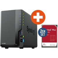 Synology Diskstation DS224+ NAS System 2-Bay inkl. 2x 8 TB WD Red Plus WD80EFPX von Synology