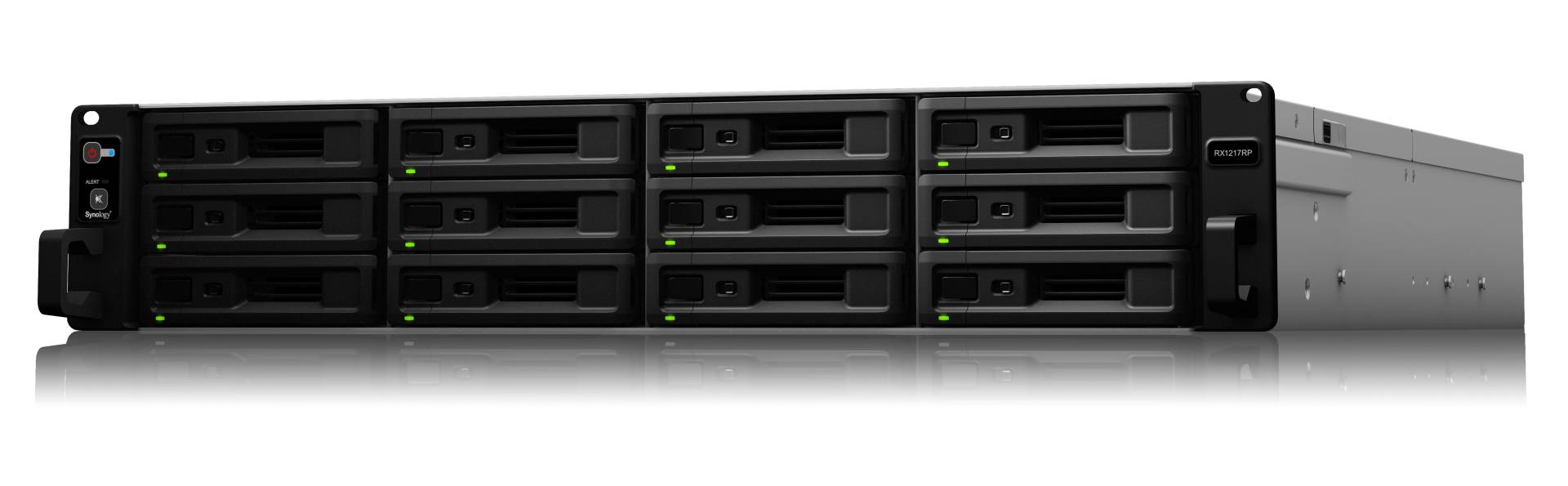 Synology Expansionseinheit RX1217RP 12-Bay [0/12 2,5"/3,5" SATA HDD/SSD, 2x 500W redundantes Netzteil] von Synology