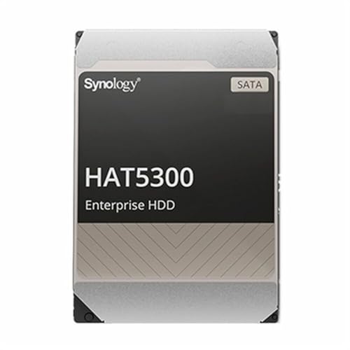Synology HAT5300 SATA-HDD, 12 TB, 8,9 cm (3,5 Zoll), 7200 U/min, für 24/7 Umgebungen, HAT5300-12T, Silber, 12TB von Synology